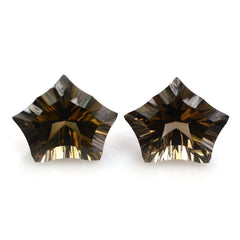 SMOKY QUARTZ CONCAVE CUT PENTAGON (DES#8) 16X13MM 7.53 Cts.