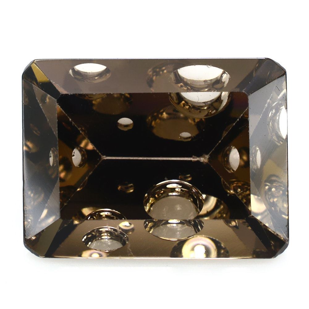 SMOKY QUARTZ SUPPER BUBBLE OCTAGON (DES#116) 16X12MM 9.70 Cts.