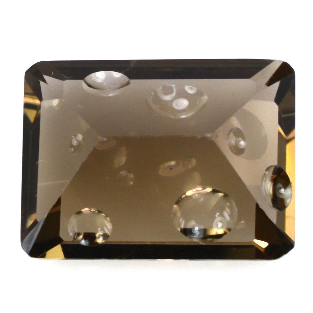 SMOKY QUARTZ SUPPER BUBBLE OCTAGON (DES#116) 16X12MM 9.70 Cts.