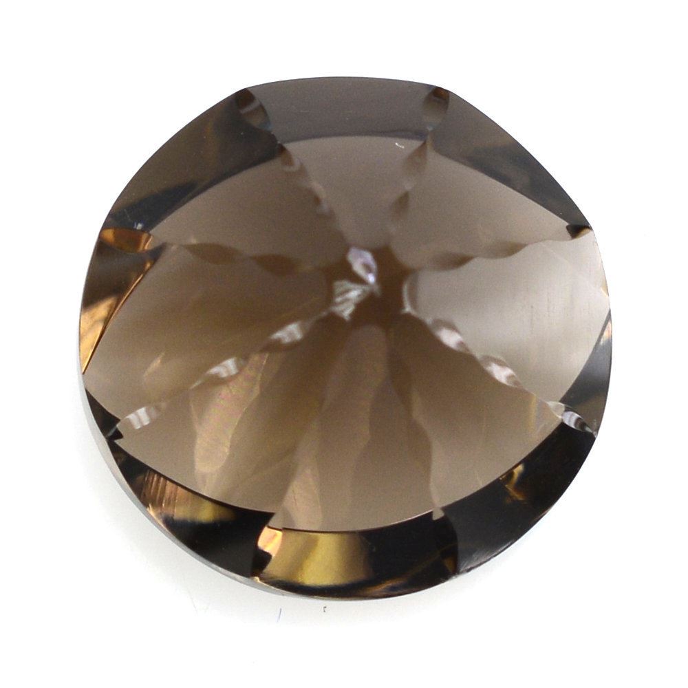 SMOKY QUARTZ EYE CUT ROUND (DES#89) 13MM 7.75 Cts.