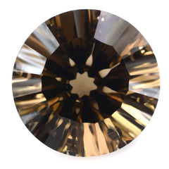 SMOKY QUARTZ CONCAVE SPLENDOR CUT ROUND (DES#74) 16MM 13.13 Cts.