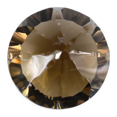 SMOKY QUARTZ CONCAVE SPLENDOR CUT ROUND (DES#74) 16MM 13.13 Cts.