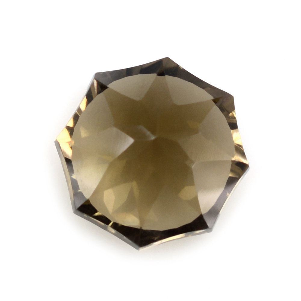 SMOKY QUARTZ NINETY CUT ROUND (DES#83) 10MM 3.59 Cts.
