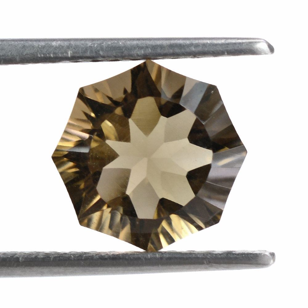 SMOKY QUARTZ NINETY CUT ROUND (DES#83) 10MM 3.59 Cts.