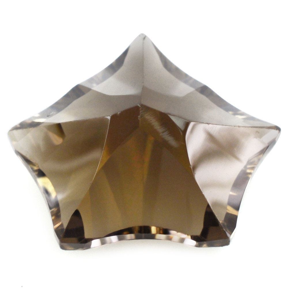 SMOKY QUARTZ CONCAVE CUT PENTAGON (DES#8) 16X13MM 7.40 Cts.