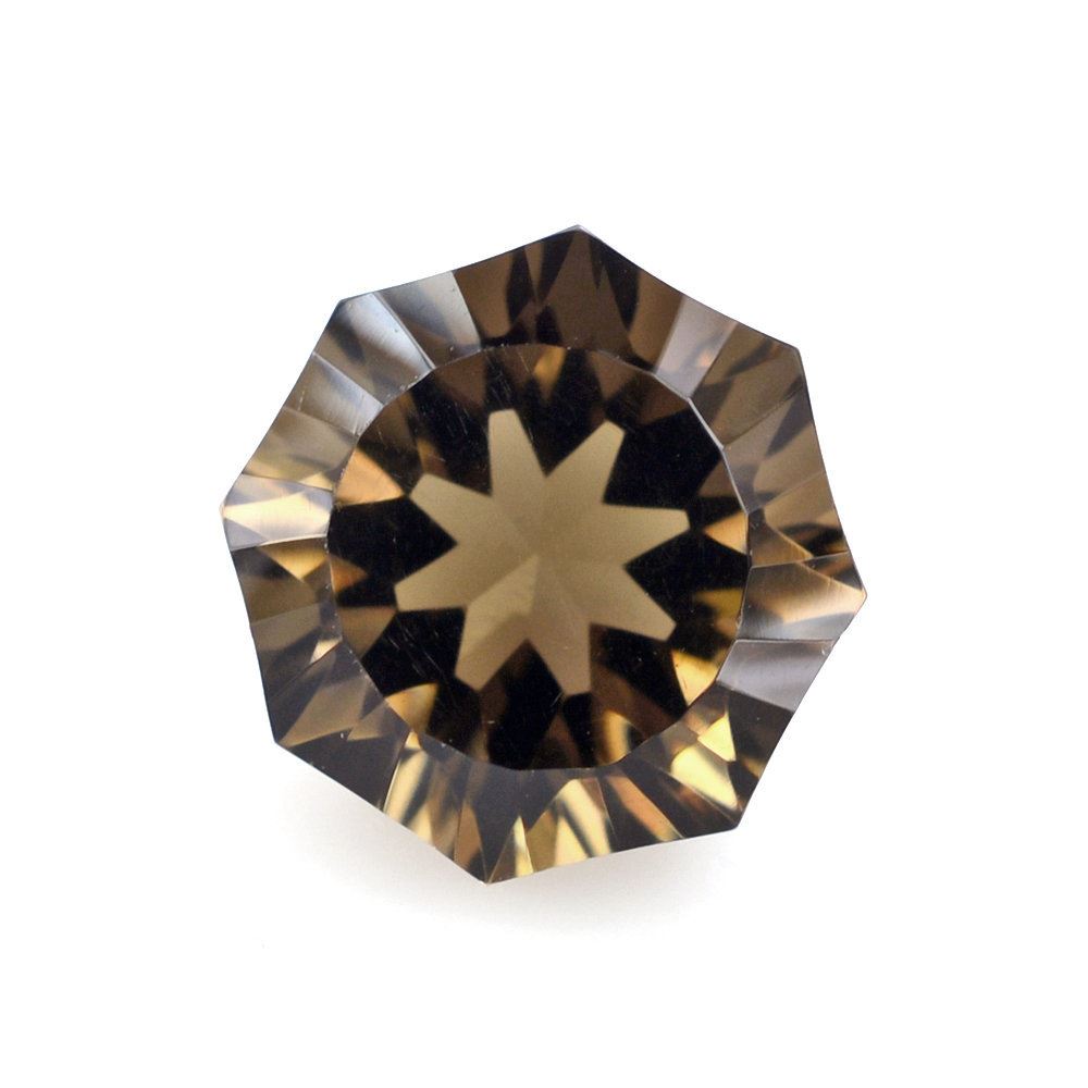 SMOKY QUARTZ NINETY CUT ROUND (DES#83) 9.50MM 3.55 Cts.