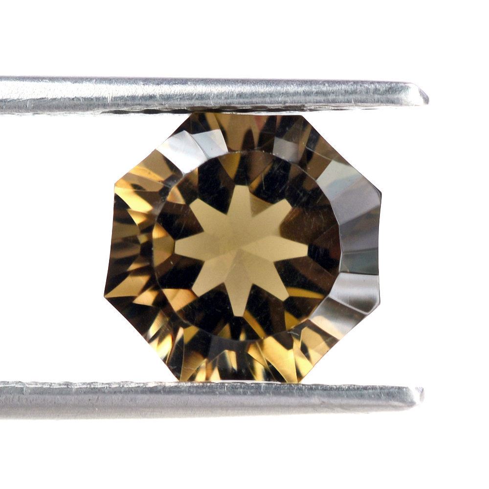 SMOKY QUARTZ NINETY CUT ROUND (DES#83) 9.50MM 3.55 Cts.