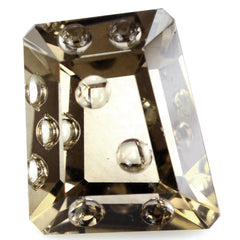 SMOKY QUARTZ CHEESE CUT (DES#59) 17X16X14X11.50MM 13.36 Cts.