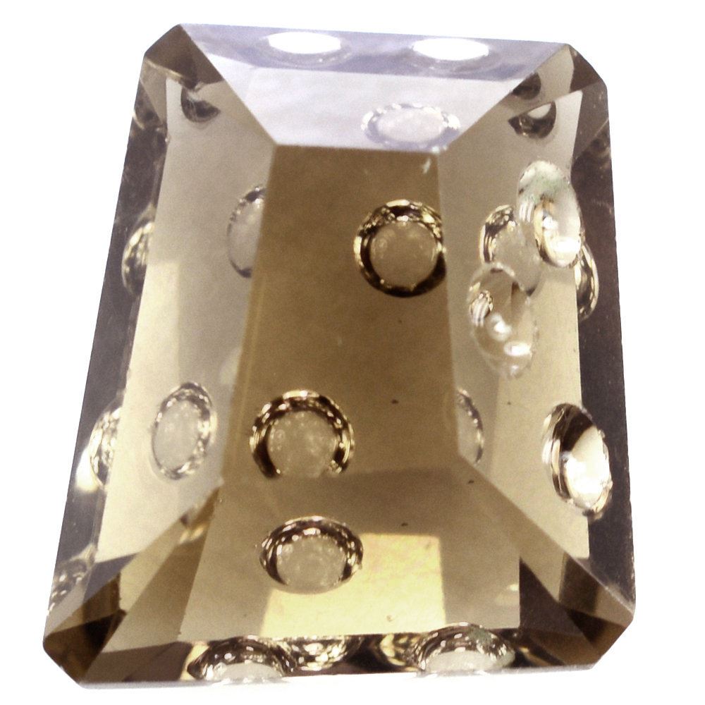 SMOKY QUARTZ CHEESE CUT (DES#59) 17X16X14X11.50MM 13.36 Cts.