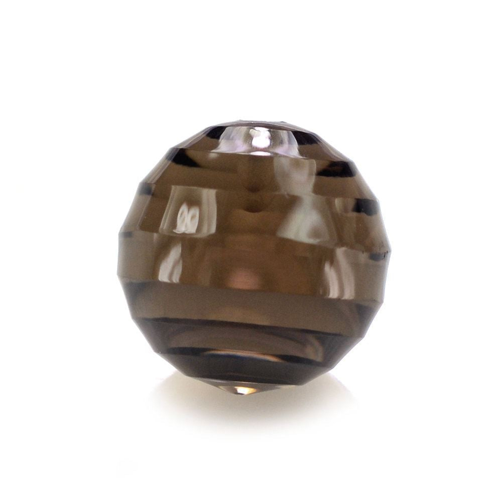 SMOKY QUARTZ CONCAVE BALL (HALF DRILL) (DES#137) 8MM 3.72 Cts.