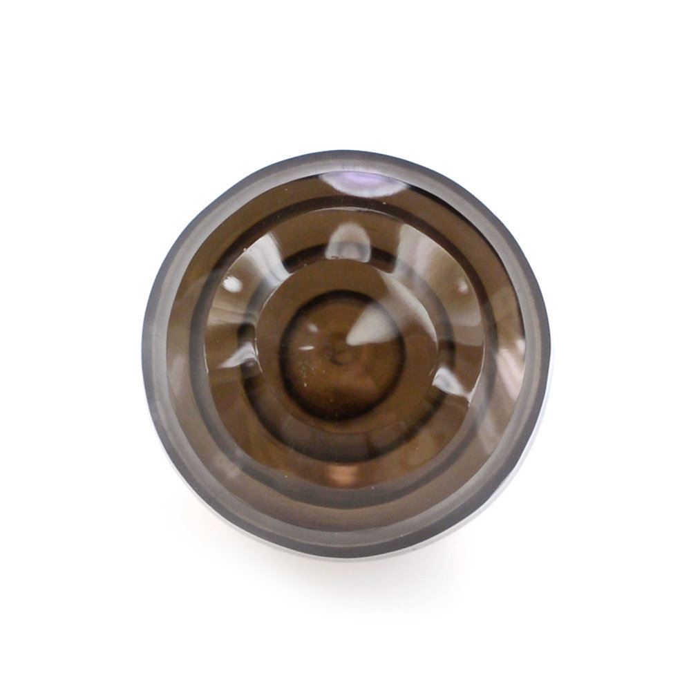 SMOKY QUARTZ CONCAVE BALL (HALF DRILL) (DES#137) 8MM 3.72 Cts.