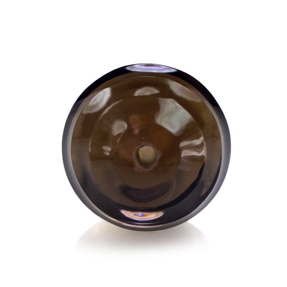SMOKY QUARTZ CONCAVE BALL (HALF DRILL) (DES#137) 8MM 3.72 Cts.