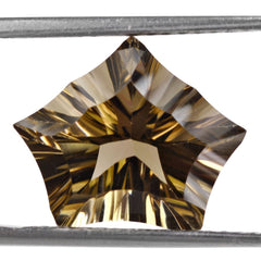 SMOKY QUARTZ CONCAVE CUT PENTAGON (DES#8) 16X13MM 7.50 Cts.