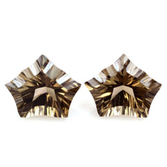 SMOKY QUARTZ CONCAVE CUT PENTAGON (DES#8) 16X13MM 7.50 Cts.