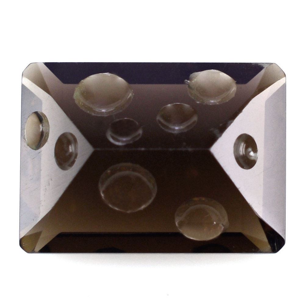 SMOKY QUARTZ SUPPER BUBBLE OCTAGON (DES#116) 14X10MM 6.18 Cts.