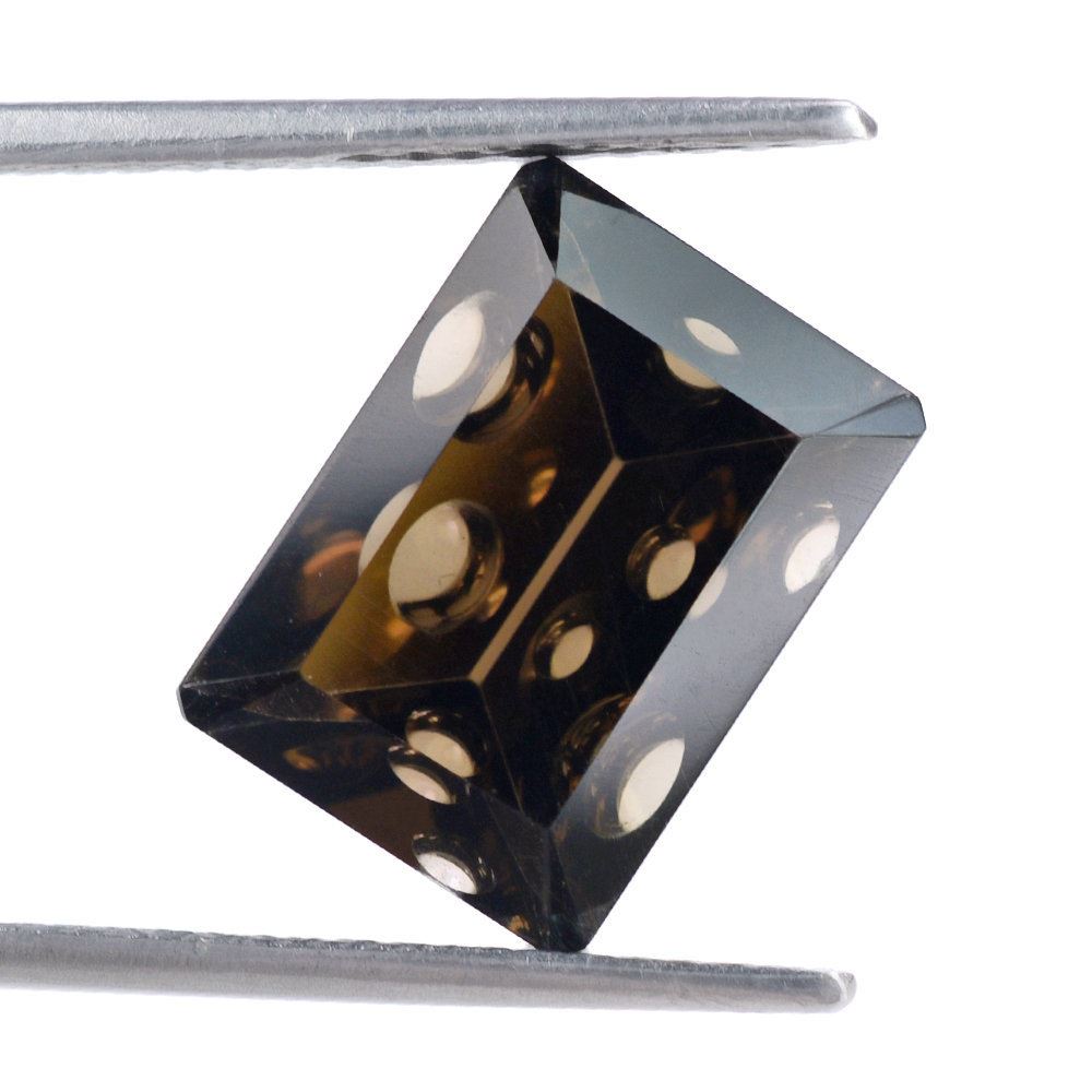 SMOKY QUARTZ SUPPER BUBBLE OCTAGON (DES#116) 14X10MM 6.18 Cts.