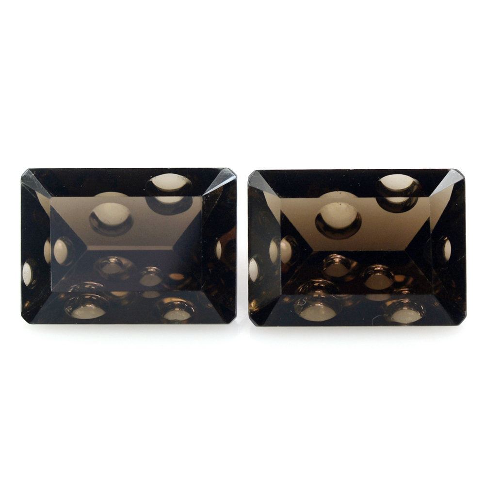 SMOKY QUARTZ SUPPER BUBBLE OCTAGON (DES#116) 14X10MM 6.18 Cts.