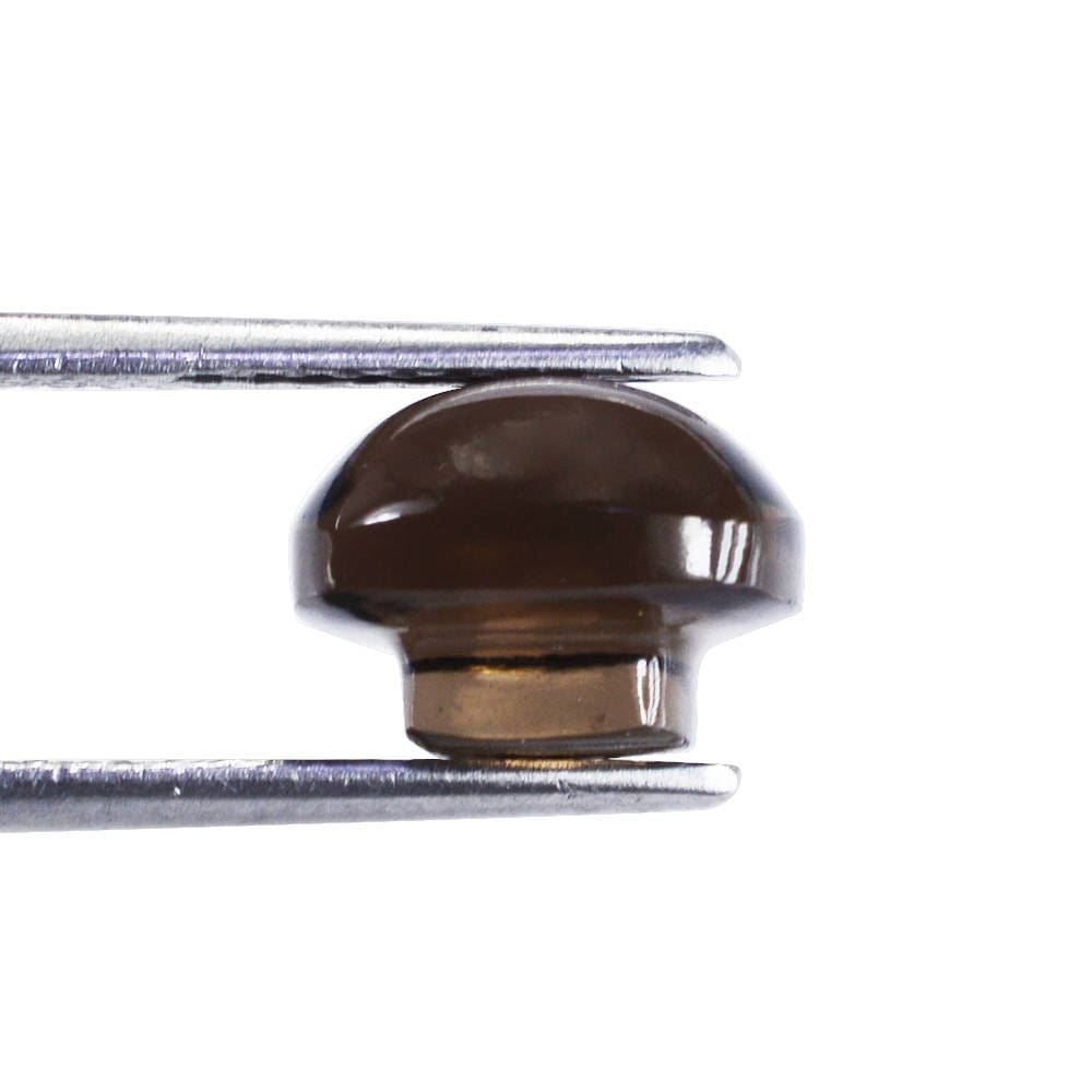 SMOKY QUARTZ PLAIN CUSHION BOTTLE CORK 10MM 5.28 Cts.