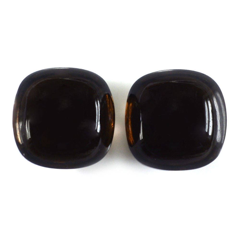 SMOKY QUARTZ PLAIN CUSHION BOTTLE CORK 10MM 5.28 Cts.