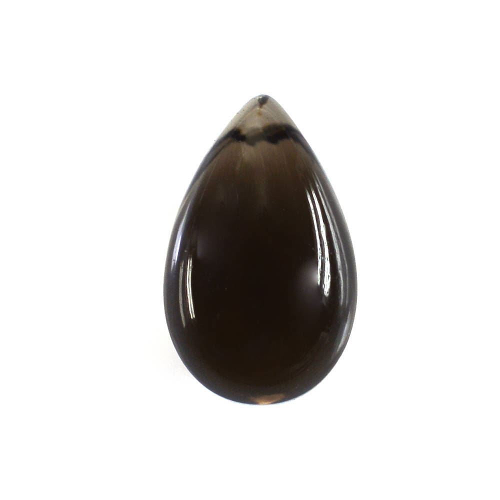 SMOKY QUARTZ PLAIN PEAR BOTTLE CORK 8.50X5.50MM 1.91 Cts.