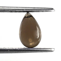 SMOKY QUARTZ PLAIN PEAR BOTTLE CORK 8.50X5.50MM 1.91 Cts.