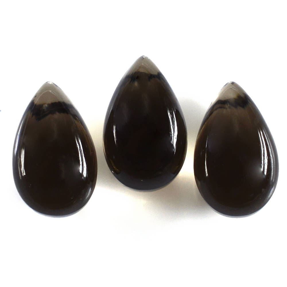 SMOKY QUARTZ PLAIN PEAR BOTTLE CORK 8.50X5.50MM 1.91 Cts.