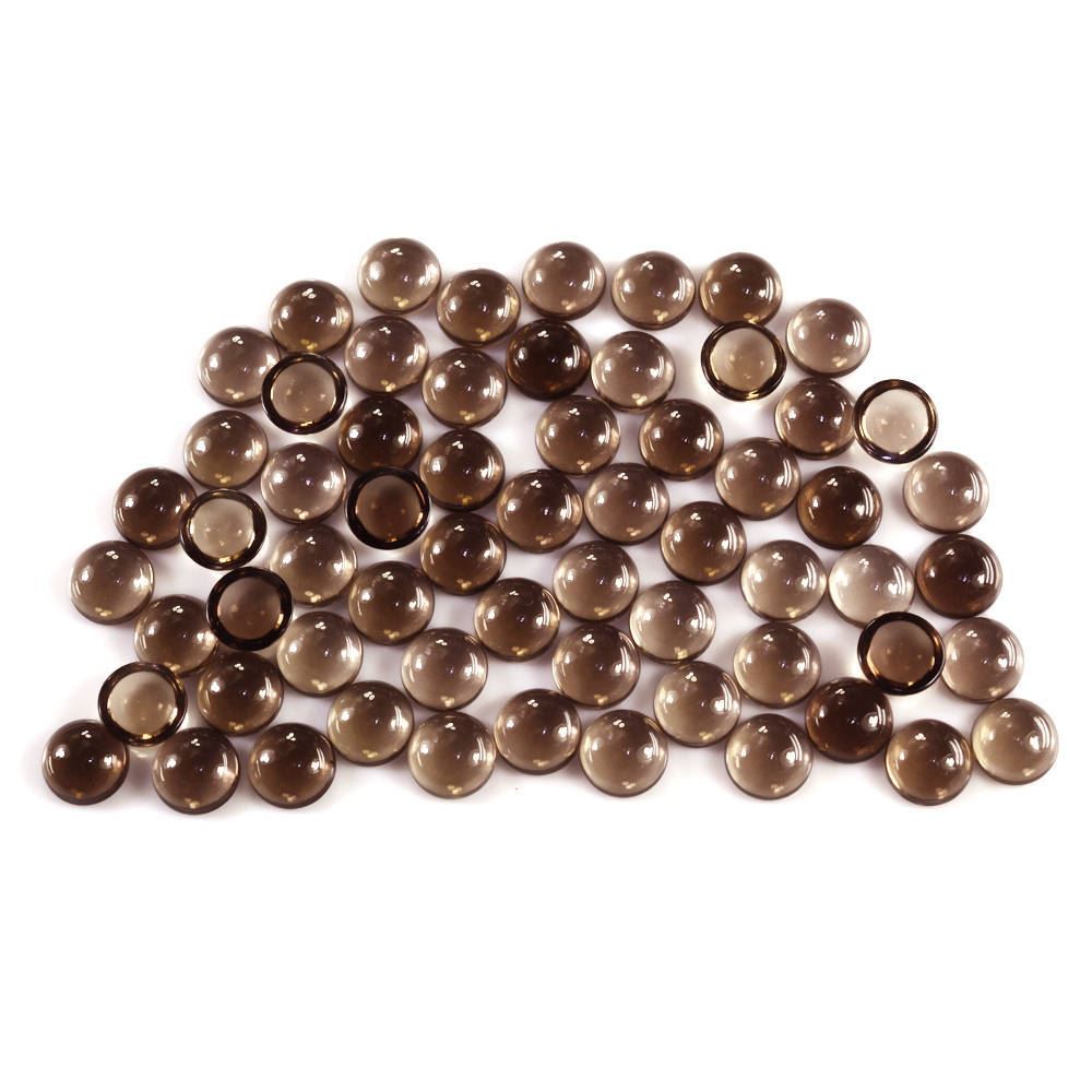 SMOKY QUARTZ PLAIN ROUND CAB 8MM 1.70 Cts.