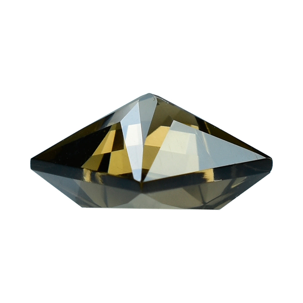 SMOKY QUARTZ STEP TOP PRINCESS CUT BACK SQUARE (DES#91) MEDIUM) 10MM 4.70 Cts.