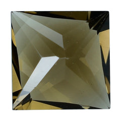 SMOKY QUARTZ STEP TOP PRINCESS CUT BACK SQUARE (DES#91) MEDIUM) 10MM 4.70 Cts.