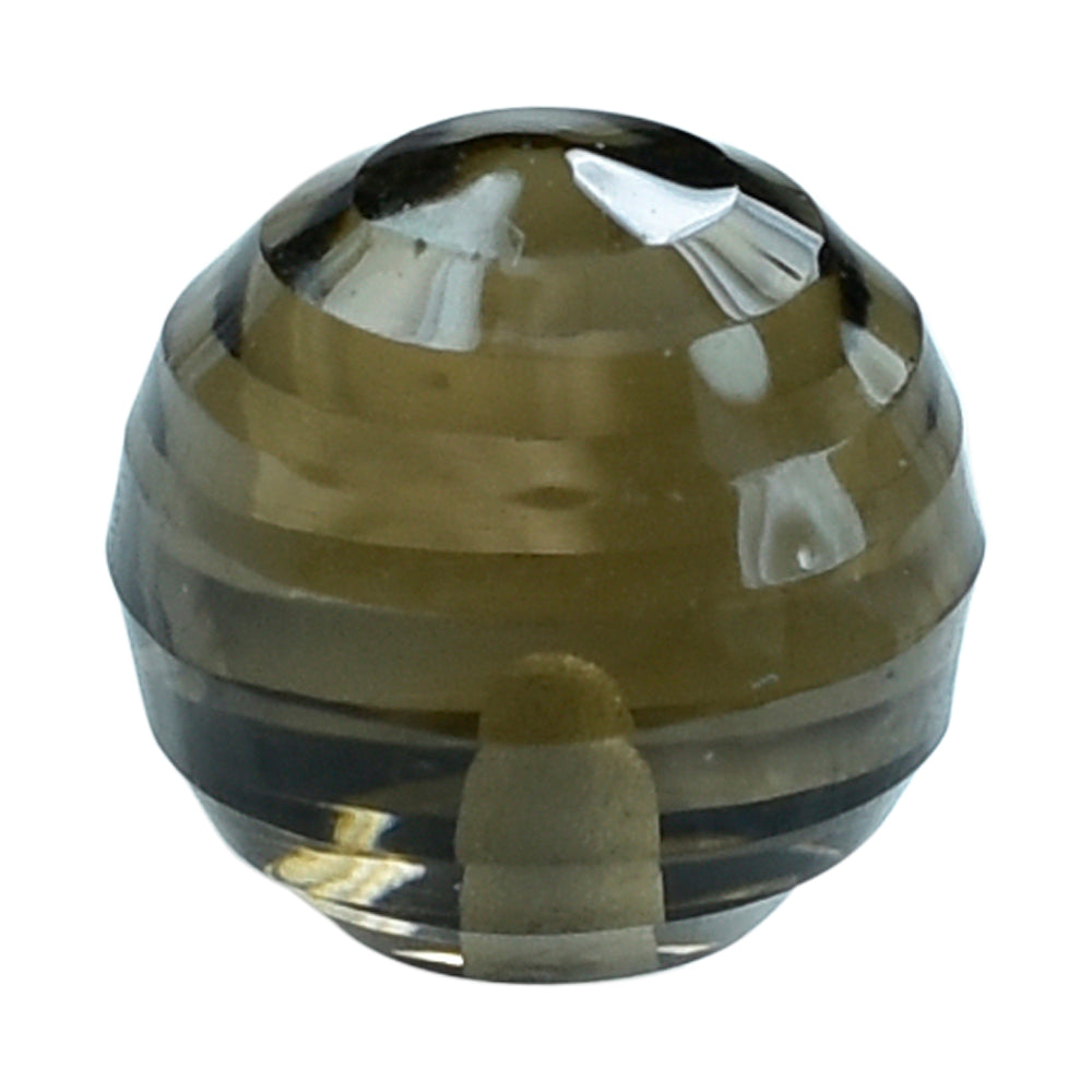 SMOKY QUARTZ CONCAVE BALL (DES#137) (HALF DRILL) (MEDIUM) 8MM 3.73 Cts.
