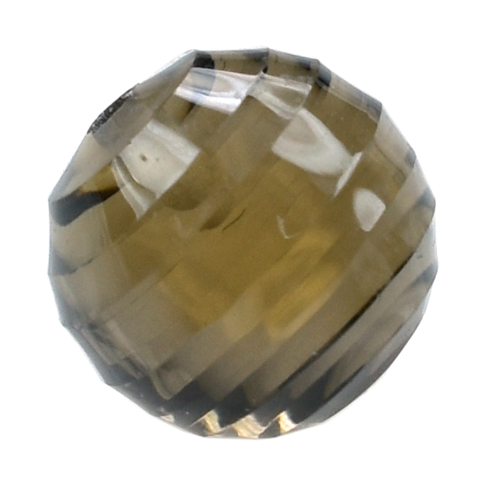 SMOKY QUARTZ CONCAVE BALL (DES#137) (HALF DRILL) (MEDIUM) 8MM 3.73 Cts.