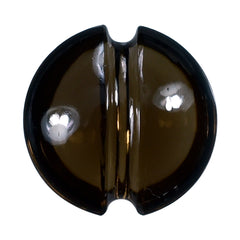 SMOKY QUARTZ LENTIL ROUND CARVED BELT (DES#25) (DARK) 12MM 5.06 Cts.