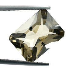 SMOKY QUARTZ RADIANT CUT OCTAGON (DES#1) (LITE) 16X12MM 10.38 Cts.