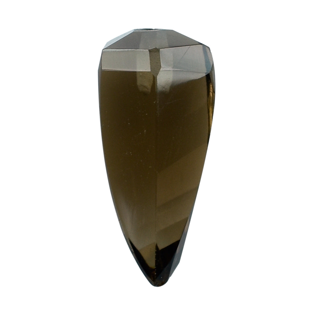 SMOKY QUARTZ LADY FINGER (DES#19) (HALF DRILL) (MEDIUM) 16X7MM 5.66 Cts.