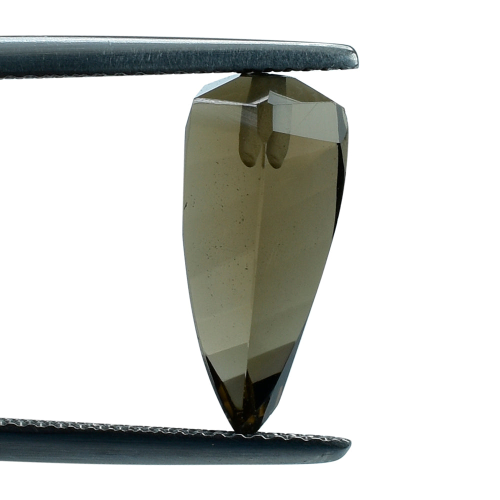 SMOKY QUARTZ LADY FINGER (DES#19) (HALF DRILL) (MEDIUM) 16X7MM 5.66 Cts.