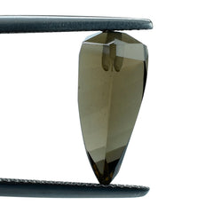 SMOKY QUARTZ LADY FINGER (DES#19) (HALF DRILL) (MEDIUM) 16X7MM 5.66 Cts.