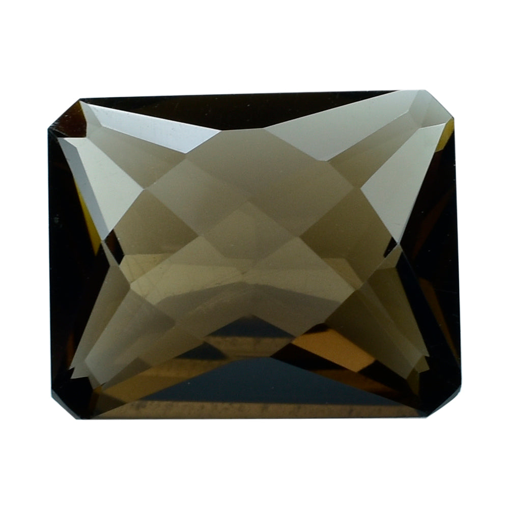 SMOKY QUARTZ SPECIAL CHECKER CUT OCTAGON (DES#57) (DARK) 16X13MM 10.69 Cts.