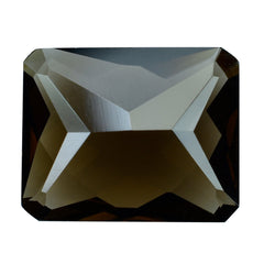 SMOKY QUARTZ SPECIAL CHECKER CUT OCTAGON (DES#57) (DARK) 16X13MM 10.69 Cts.