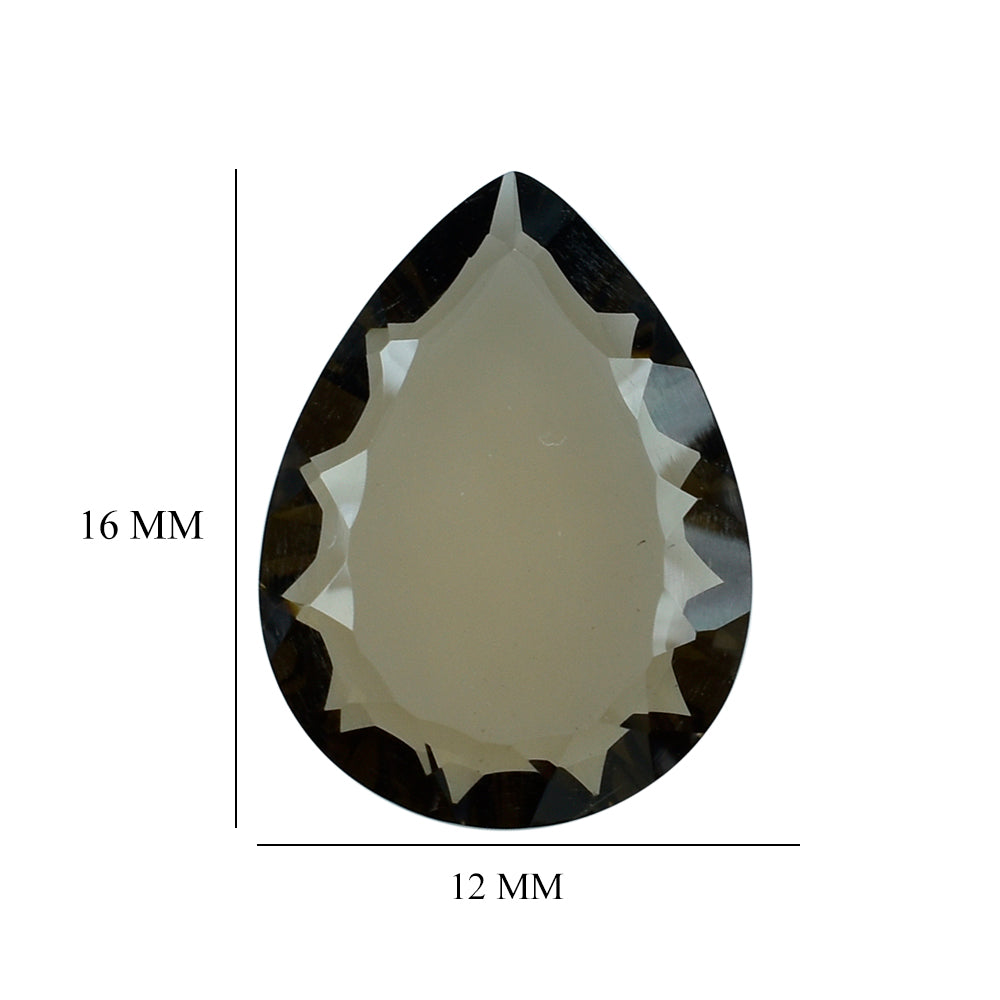 SMOKY QUARTZ CONCAVE PEAR (DES#145) (MEDIUM) 16X12MM 4.81 Cts.