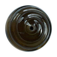 SMOKY QUARTZ CUT BEYBLADES (DES#32) (HALF DRILL) (DARK) 10MM 6.65 Cts.