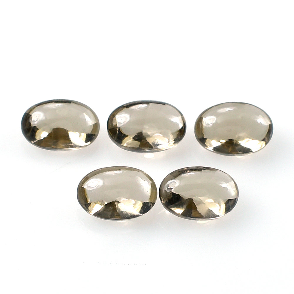SMOKY QUARTZ BUFFTOP TWISTED CONCAVE OVAL (LITE) 6X4MM 0.48 Cts.