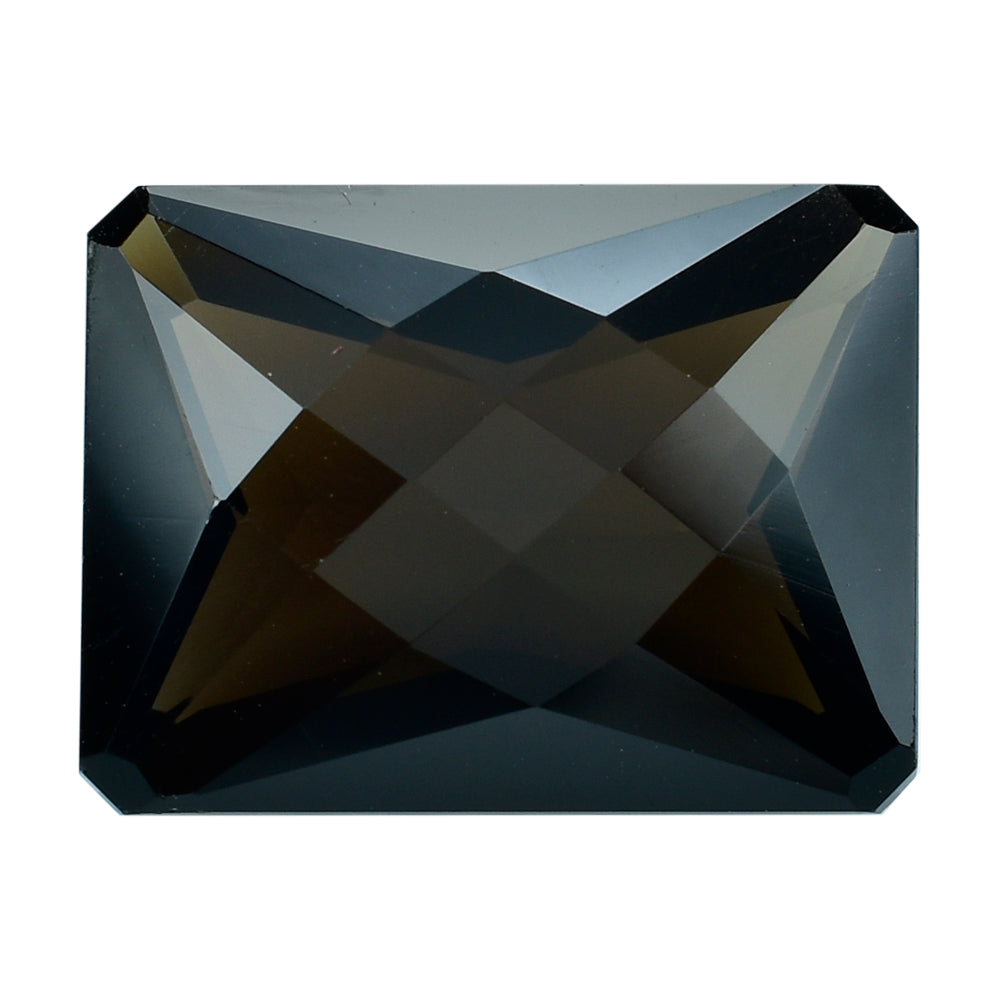 SMOKY QUARTZ SPECIAL CHECKER CUT OCTAGON (DES#7) (DARK) 20X15MM 20 Cts.