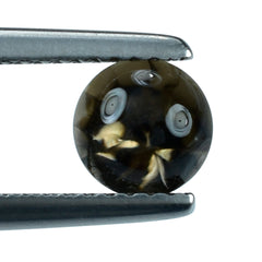 SMOKY QUARTZ BUFFTOP TWISTED CONCAVE BACK ROUND (DES#31) (LITE) 6MM 1.02 Cts.