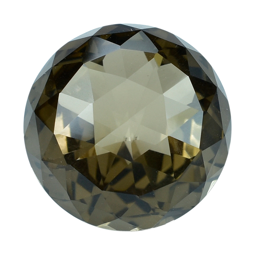 SMOKY QUARTZ HIGH DOME ROSE CUT ROUND (LITE) 16MM 14.75 Cts.
