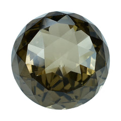 SMOKY QUARTZ HIGH DOME ROSE CUT ROUND (LITE) 16MM 14.75 Cts.
