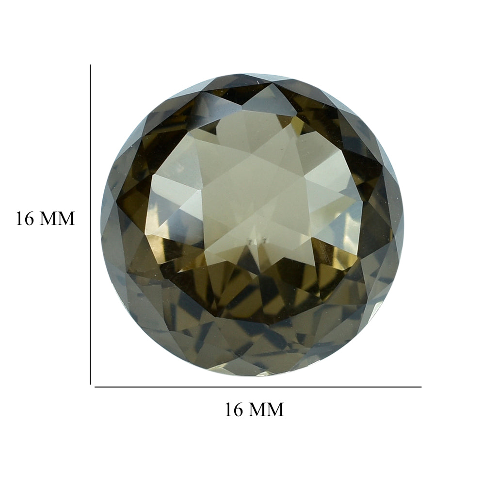 SMOKY QUARTZ HIGH DOME ROSE CUT ROUND (LITE) 16MM 14.75 Cts.