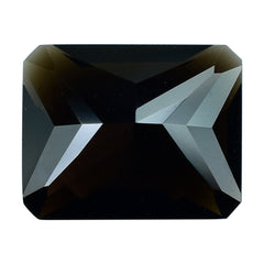 SMOKY QUARTZ OCTAGON RADIANT WITH TABLE OCTAGON (DARK) (DES#1) 10X8MM 2.90 Cts.