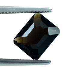 SMOKY QUARTZ OCTAGON RADIANT WITH TABLE OCTAGON (DARK) (DES#1) 10X8MM 2.90 Cts.
