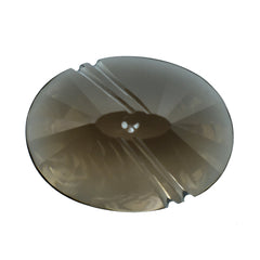 SMOKY QUARTZ FLAT BUFFTOP EVIL EYE OVAL (DES#112) (MEDIUM) 20X15MM 15.80 Cts.