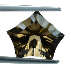SMOKY QUARTZ CONCAVE CUT PENTAGON (DES#8) (MEDIUM) 16X13MM 7.35 Cts.